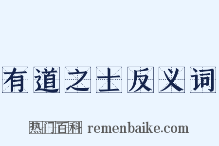 有道之士反义词是什么意思的图片
